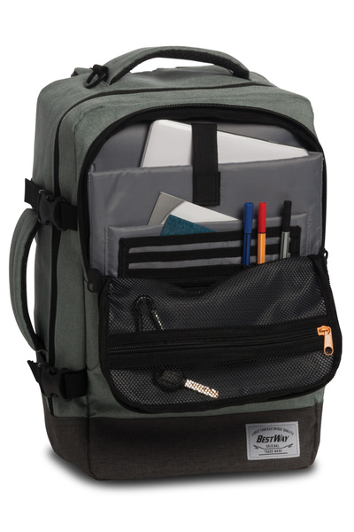 BESTWAY Travel Backpack, Wizz Air/Ryanair 40 x 25 x 20 cm, PRO Small, Bestway, F40290-R, Green