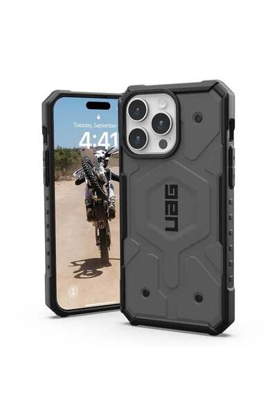 UAG Husă pentru iPhone 16 Pro Max, Pathfinder MagSafe, argintie