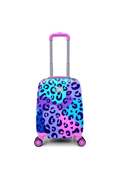 Coral High Minik Boy Çocuk Valizi Mor Leopar Desenli 16787