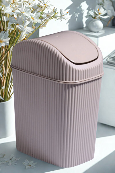 Purelegant Mini Practical Lid Bathroom and Kitchen Countertop Garbage Can Home Office Garbage Bin 2.5 Lt
