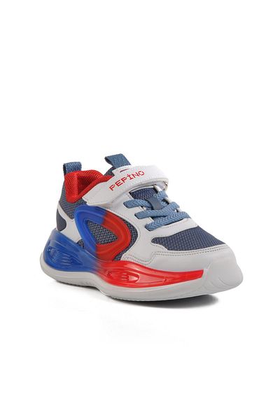 WALKWAY Indigo-White-Red Children's Sports Shoes