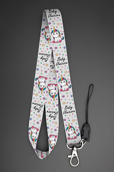 Apptakı Tek Boynuzlu At Unicorn Boyun Askı İpi Kimlik Kartı ve Telefon Askısı...