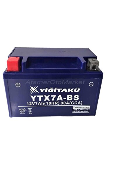 YİĞİT AKÜ 12 V 7 AH AMPER YTX7A BS YİĞİT MOTOSİKLET AKÜSÜ