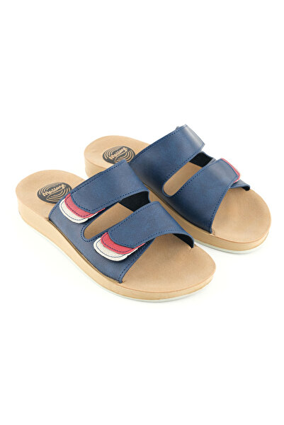 GEZER Women's Summer Bottom Sole Pu Artificial Leather Double Velcro Adjustable Comfortable Massage Sole Daily Te