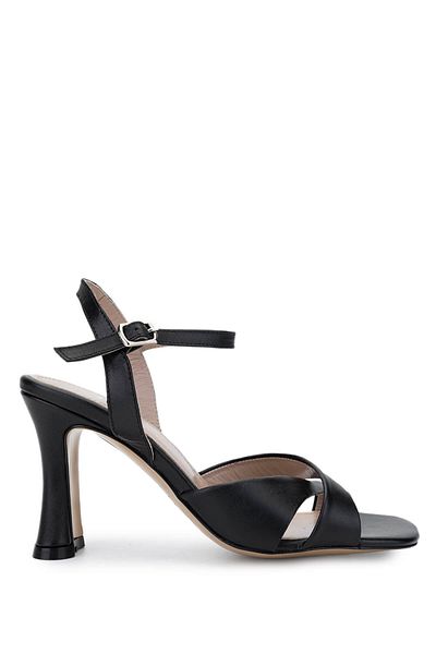 Tamer Tanca Women's Leather Black Leather Heeled Shoes