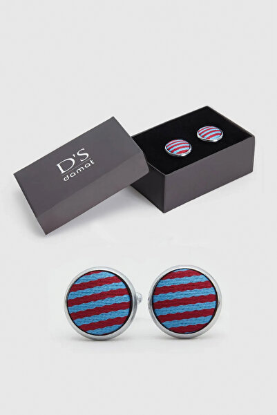 D'S Damat Bordo Mavi Renk Kol Düğmesi