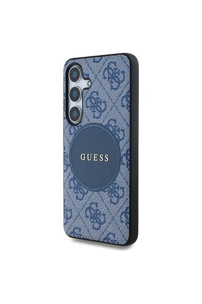Guess Carcasă pentru Samsung Galaxy S25 Plus, Magsafe cu logo circular clasic, albastră