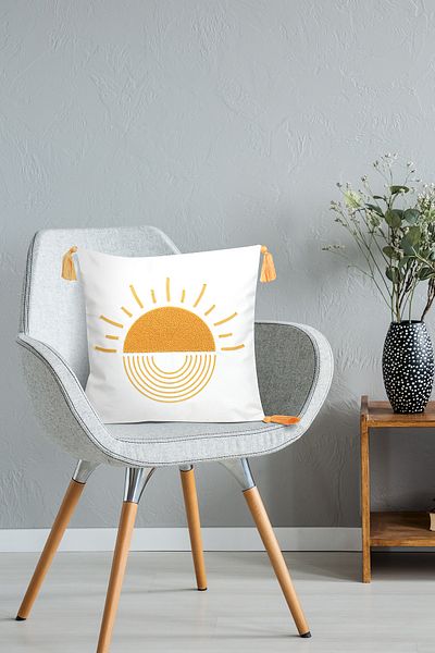 EVOTTO HOME COLLECTİON Comfort Punch Pattern Throw Pillow Cover Square Decorative Bohemian Embroidered Sofa Pillowcase Poncho 45X45