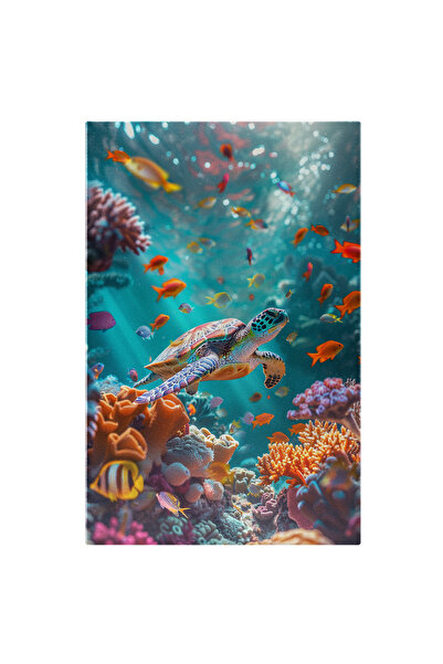StoryGift Romania Tablou Canvas: Culorile Vii Din Mediul Acvatic Țestoasa Și ...