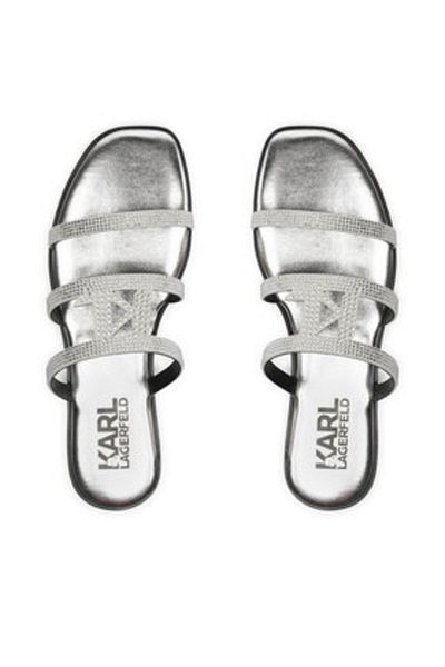 Karl Lagerfeld women's flip flops KL87405 silver