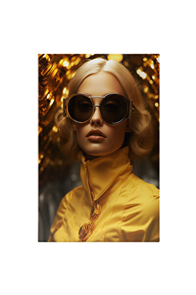 StoryGift Romania Tablou Canvas: Portret De Apropriere Femeie Blonda Cu Ochelari, Arta, Accesoriu De Moda, Design