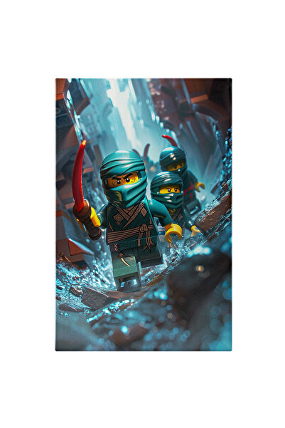 StoryGift Romania Tablou Canvas: Figurinele Lego Cu Cagule Verzi Pe Fata Si P...