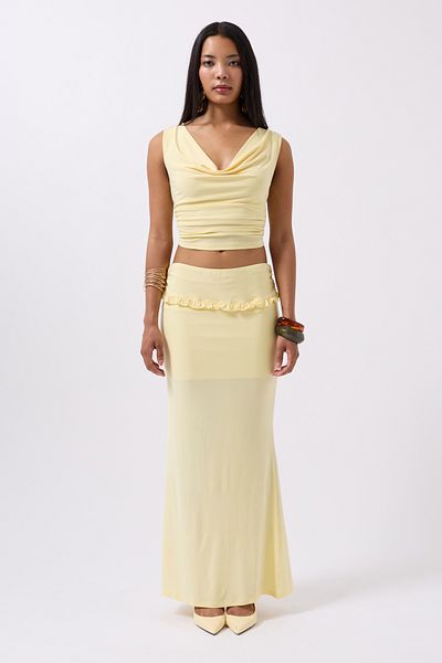 Black Fashion Chandelier Collar Yellow Crop