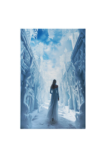 StoryGift Romania Tablou Canvas: Regina Regatului De Gheata Femeie Care Se Pl...