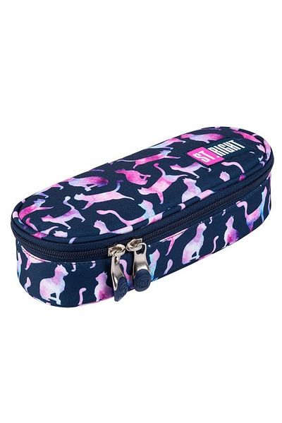 zola Rigid pencil case, spacious compartment, 6x23x9.5 cm, kitty pattern
