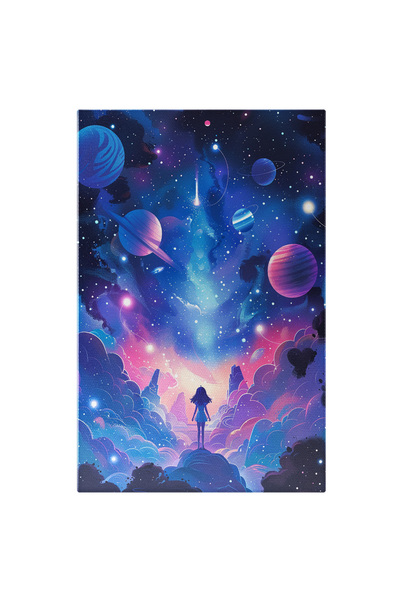 StoryGift Romania Tablou Canvas: Camvas Fetita Si Propria Ei Lume Cu Nori Puf...