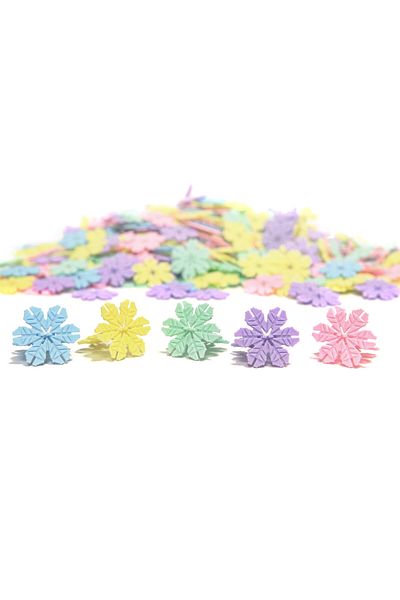 zola Children's construction game, multicolored snowflakes, 700 plastic pieces, 2.7 cm/piece