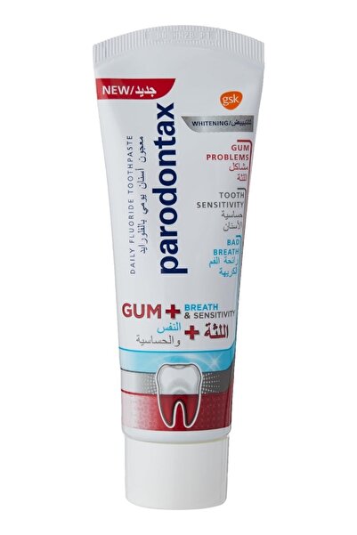 Parodontax معجون أسنان مبيض للثة والنفس والحساسية 75 مل