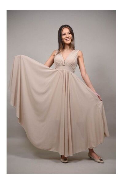 FASHIONLAND ROCHIE LUNGA DE OCAZIE CU TUL AVOLA ASIMETRICA IN PARTEA DE JOS B...