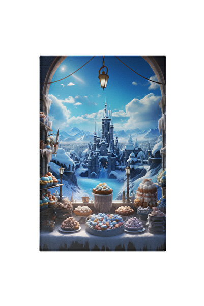 StoryGift Romania Tablou Canvas: Desert- Masă Încărcată Cu Deserturi Cu Veder...