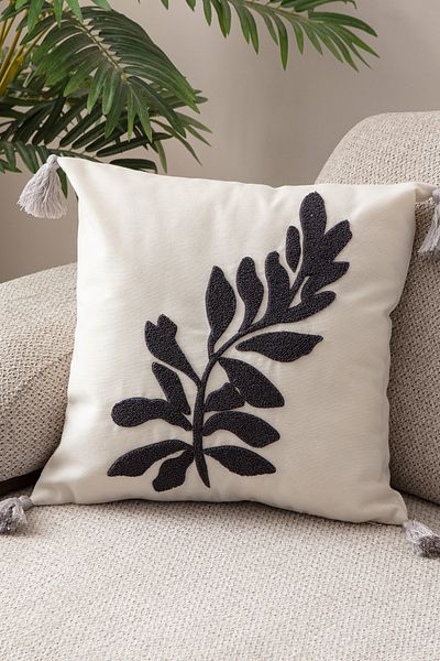 EVOTTO HOME COLLECTİON Comfort Punch Pattern Throw Pillow Cover Square Decorative Bohemian Embroidered Sofa Pillowcase Poncho 45X45
