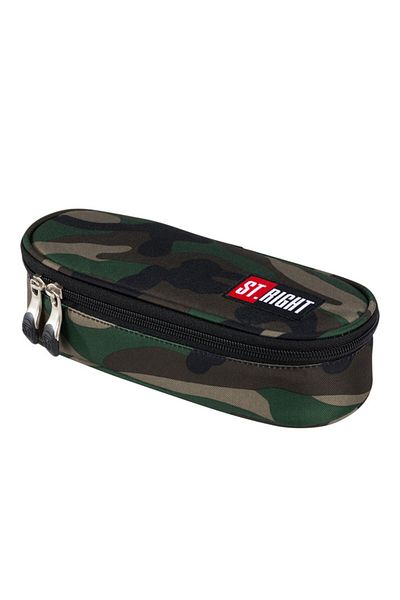 zola Rigid pencil case, spacious compartment, 6x23x9.5 cm, army model