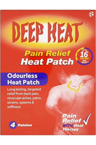 Mentholatum لاصقات ديب هيت لتخفيف الآلام، 4 لاصقات حرارية