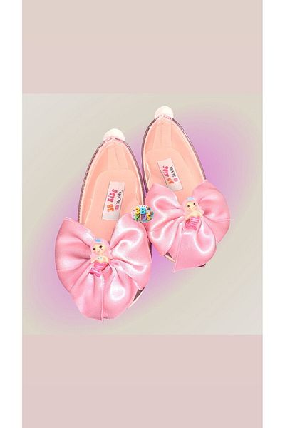 3b kids Mermaid Ballerina Shoes Pink Bow Ballerina Birthday Party Shoes Wedding Invitation Shoes