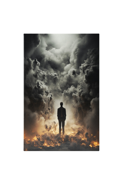 StoryGift Romania Tablou Canvas: Un Barbat Cu Mainile In Buzunare - Distruger...