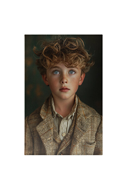 StoryGift Romania Tablou Canvas: Ochii Azurii De Băiețel Ciufulit Stil Modern...