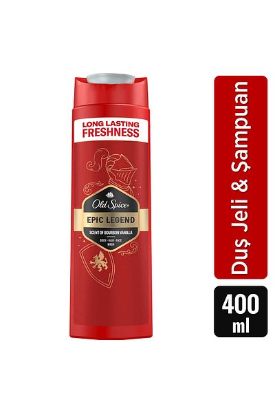 Old Spice Epic Legend Men's Shower Gel and Shampoo 400 ml