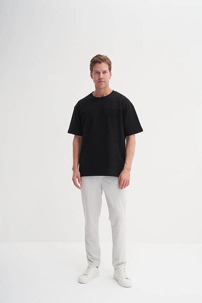 Cazador Ανδρικό μπλουζάκι Crew Neck Black 4125