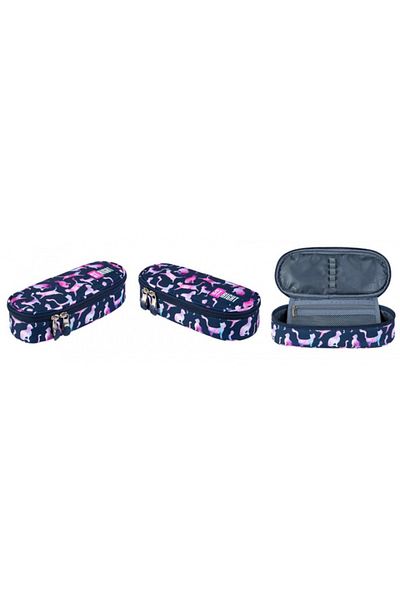zola Rigid pencil case, spacious compartment, 6x23x9.5 cm, kitty pattern