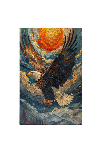 StoryGift Romania Tablou Canvas: Vultur Înalțându-se În Cerul Strălucitor Al ...
