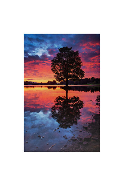 StoryGift Romania Tablou Canvas: Fotografie Cu Un Copac Inconjurat De Apa - N...