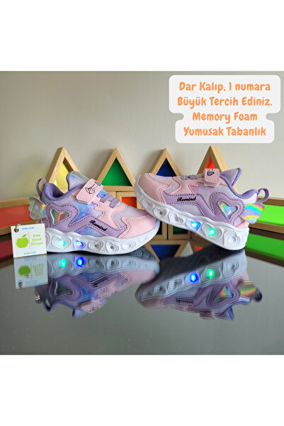 elma bebe حذاء رياضي بناتي بنعل ميموري فوم تشريحي، حذاء رياضي خفيف الوزن ومري...