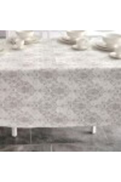 Pucioasa Tablecloth with Teflon-Coated Cotton, 160x320cm, Baroque Gray Design