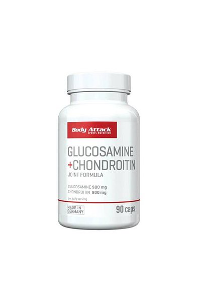 Body Attack Glucozamina + Condroitina, 90 capsule, Body Attack, Supliment alimentar pentru oase si articulatii