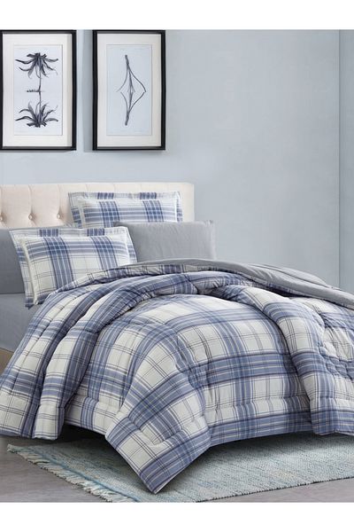 Donetella Comforter Set King Size, 6-Pcs, 260x240 cm, Printed, All Season, Microfiber, 350 GSM