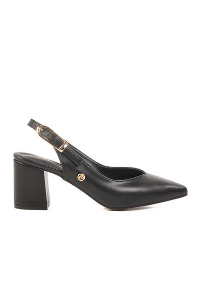 Pierre Cardin Black Heeled Women's Evening Dress Shoes Pc-54706 Z