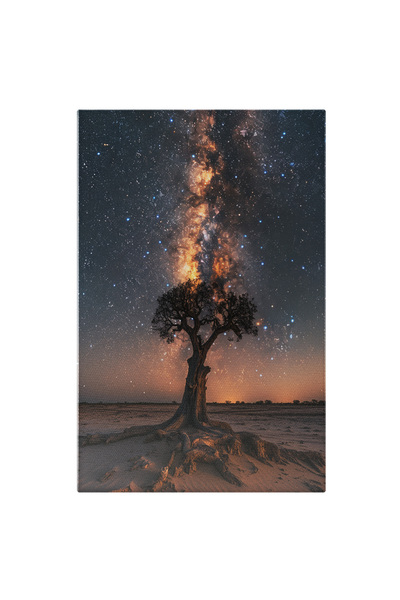 StoryGift Romania Tablou Canvas: Copacul Vieții Singur În Deșert - Univers De...