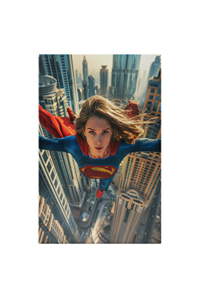 StoryGift Romania Tablou Canvas: Superwoman In Actiune - Zbor , Inaltime Pict...