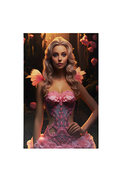 StoryGift Romania Tablou Canvas: Fata-zana Cu Parul Blond Si Rochie Cu Aripi ...