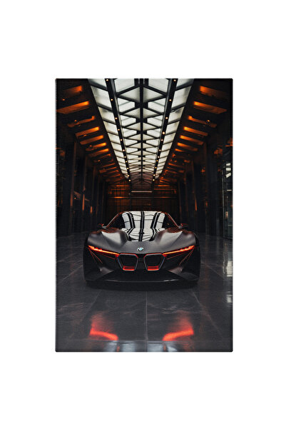 StoryGift Romania Tablou Canvas: O Masina Neagra De La Bmw - De Lux Futurista Pictura Digitala
