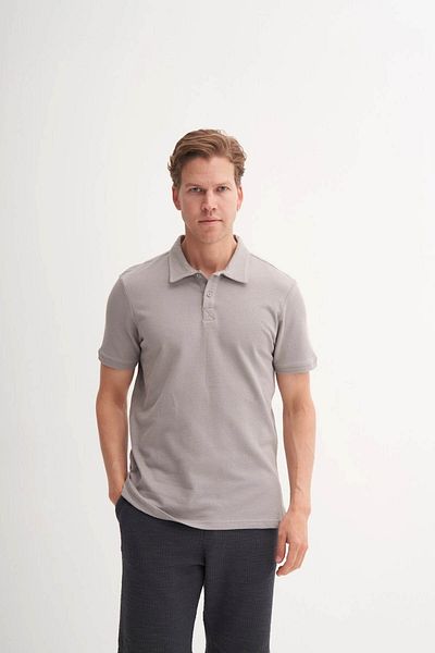 Cazador Ανδρικό μπλουζάκι Polo Neck Grey 4126