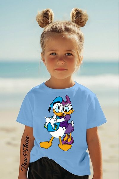 New Shine TRIOC OVERSIZE IMPRIMAT PENTRU COPII DAISY DUCK DONALD DUCK