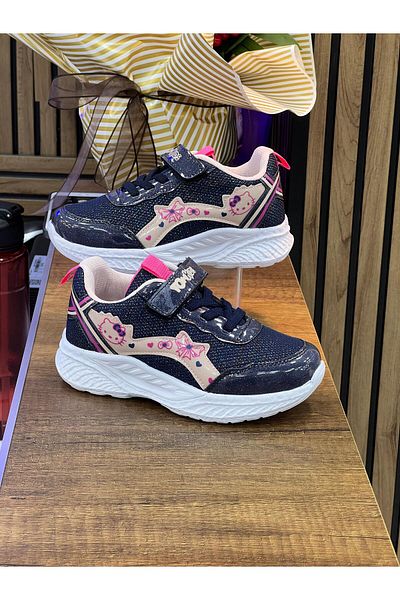 homiro Pantofi sport ortopedici pentru fete-Marine-Fucsia