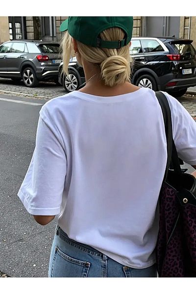 AEMİ Μπλουζάκι Unisex Espresso με στάμπα 100% βαμβακερό Oversize