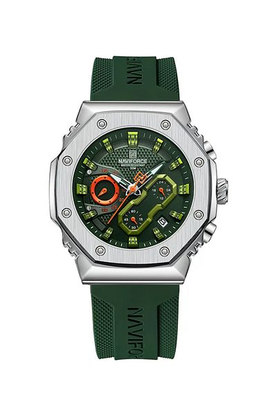 Naviforce 8035G Men's Chronograph Sports Watch – Waterproof, Luminous, Silicone Strap