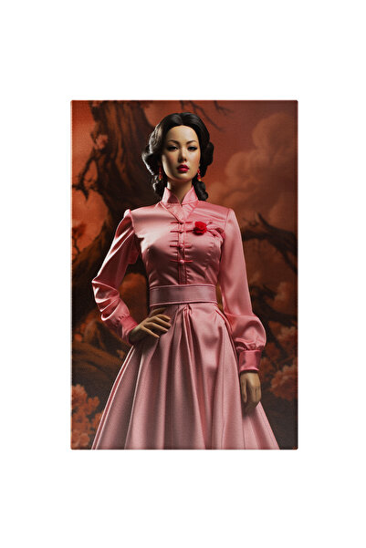 StoryGift Romania Tablou Canvas: Portret Papusa Fata Bruneta Cu Tinuta Elegan...